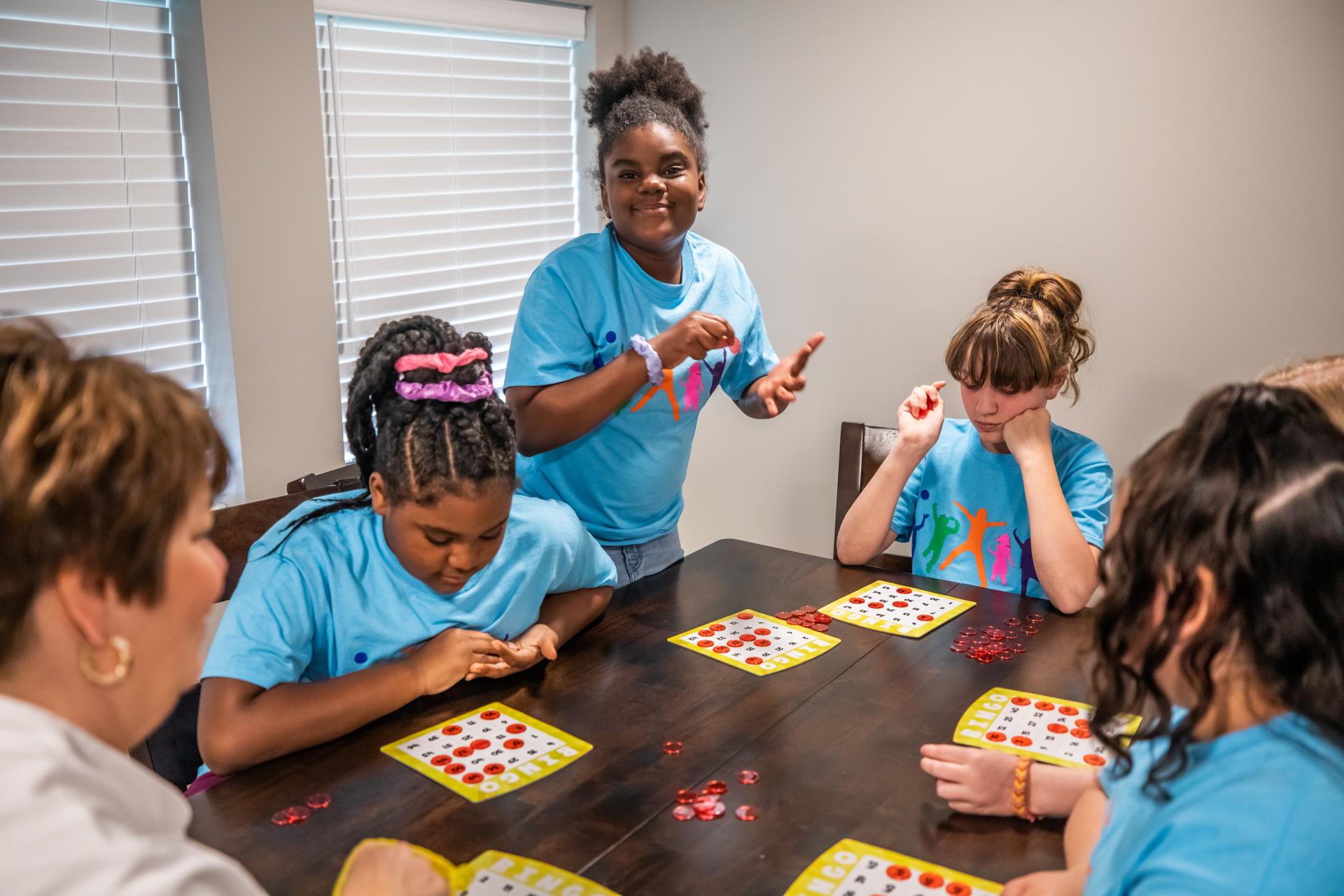 Youth Playing Bingo